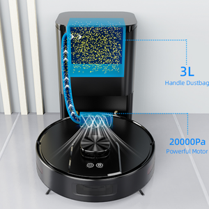 OEM V2L-SJ Self-Emptying Robot Vacuum Cleaner 3500Pa HEPA Wet Dry Laser Navigator Smart Mapping 90Mins Runtime Alexa Carpet Pet - Product Image 3