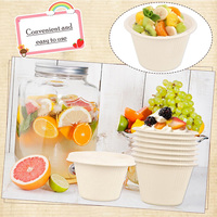 Conteneur de condiments compostable à emporter canne à sucre bagasse tasse de sauce jetable biodégradable avec couvercle