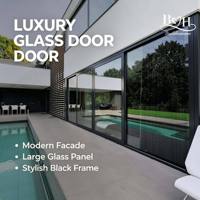 Puerta Corredera de Patio con Marco de Aluminio y Doble Acristalamiento Low-E, Puerta de Vidrio Elevable y Deslizante para Piscina, Ventana de Seguridad Insonorizada para Casa o Villa