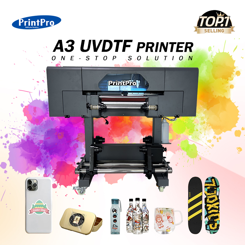 Printpro Digital Printing Machine Dtf Uv Dtf Transfer Sticker Roll to Roll Uv Impresora Printer Printing Machine