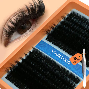 Ciglia a Ciuffi Personalizzate Sulv con Logo DIY, Estensioni di Ciglia Voluminose con Etichetta Privata, Vendita all'Ingrosso - Product Image 2