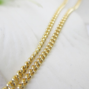 Vente en gros de chaînes gourmettes en laiton plaqué or 24 carats pour la fabrication de bijoux - Product Image 4