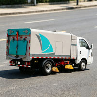 Camion balayeuse routière CLW 4x2, véhicule de nettoyage de rue alimenté par une pompe moteur, camion balayeuse Dongfeng Tianjin, nettoyage routier