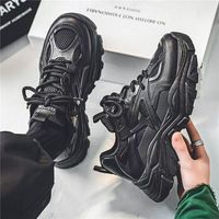 Chaussures pour hommes de haute qualité au design tendance, respirantes, en mesh, décontractées, à plateforme, antidérapantes, pour améliorer le confort sportif