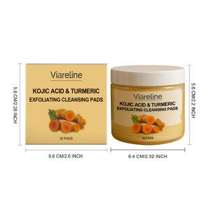 Turmeric Rejuvenating cleansing <b>Pad</b> Gentle Cleansing Moisturizing Care Soothing Facial Pore Cotton <b>Pad</b> - Product Image 1