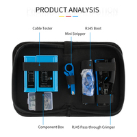 Pince à sertir multifonctionnelle 6P 8P Pince à dénuder Réseau Cat5e Cat6 Cat7 Rj45 EZ Jeu d'outils de sertissage OEM personnalisés