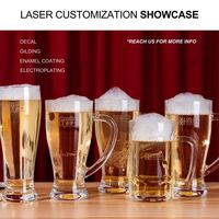 Lot de chopes à bière classiques personnalisables avec logo, pour hommes, verrerie de bar, 350 ml, 440 ml, verre à bière transparent