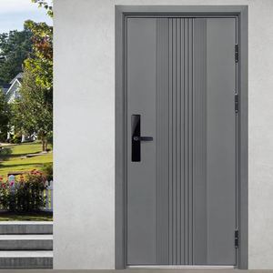 Porte d'entrée de sécurité en acier, porte de Villa en acier inoxydable, porte de sécurité anti-corrosion - Product Image 2