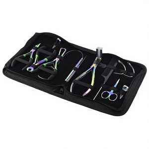 Wholesale Hair Extension Tools Kit <b>Tape</b> in Pliers with case Hair Crochet <b>Hook</b> Microlinks Pliers Styling Comb <b>Loop</b> Needles Cutter - Product Image 1