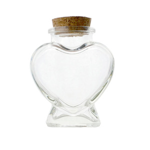 Lọ Thủy Tinh Trong Suốt Hình Trái Tim Nhỏ 50ML Lọ Lọ Lọ Và Nút Chai Nắp Đậy - Product Image 1