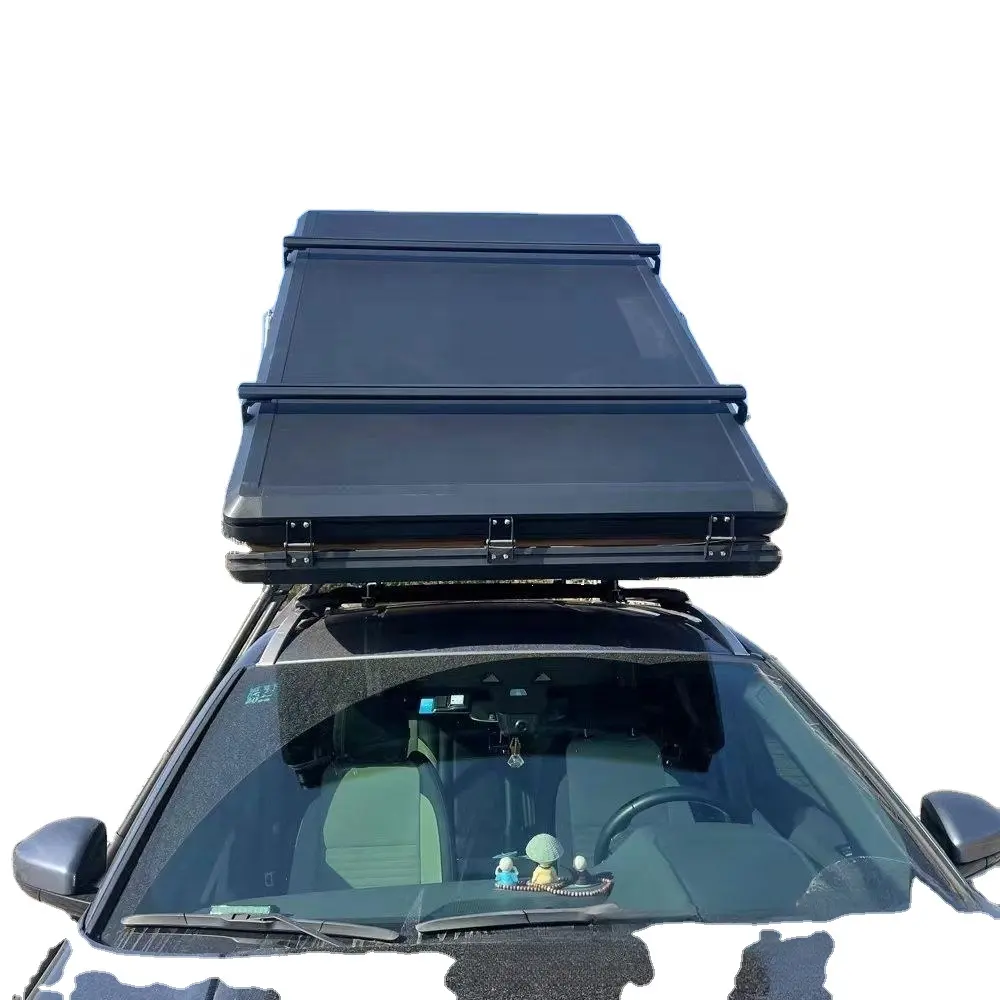 Selbst fahrende Adventure Rest Dachzelt Aluminium legierung Schale mit Querstange Solar panel kann dreieckiges Dachzelt hinzugefügt werden
