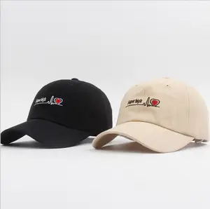 Commercio all'ingrosso unisex personalizzato non strutturati logo ricamato 6 pannello papà cappelli