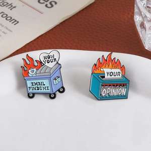 เข็มกลัดเคลือบลายตลกๆ รูปเครื่องเผาเอกสาร แสดงความคิดเห็นของคุณ ฉลองตรุษจีน หาฉันผ่านอีเมลของคุณ  เครื่องประดับติดปกเสื้อ ของขวัญ - Product Image 3