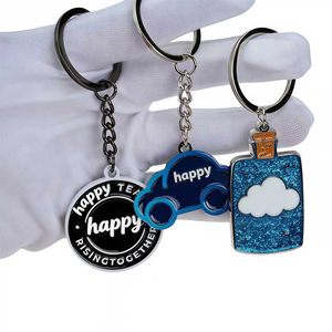 Luxury Metal Keychain with Customized Logo and Personalized Oil-Fillable Cartoon Design