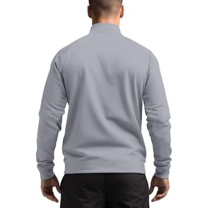 Custom Zengjo <b>Men's</b> Full-Zip Knitted Track Jacket <b>Fleece</b> Windproof Stand Collar Athletic Sweatshirt Mock Neck Sport Coat - Product Image 2