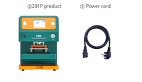 TBK 201P Écran de pression de chauffage/Cadre/Machine de maintien de serrage de verre arrière pour réparation d'écran de téléphone portable Pompe à air intégrée