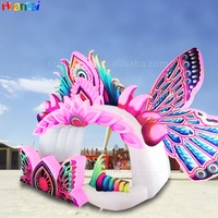 Nouveau design de cabine d'événement gonflable arc de papillon gonflable accessoires décoratifs gonflables pour les festivals de musique et la décoration de scène