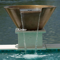 Maß gefertigter Brunnen brunnen aus Bronze für den Pool