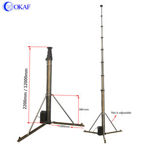 8m Antenna telescopica e macchina fotografica in lega di alluminio meccanico-elettrico telecomando telecomunicazione torri accessori - Product Image 5