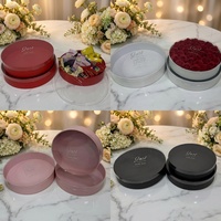 Boîte transparente en PVC de haute qualité, ensemble de 3 pièces, boîte ronde pour fleurs, boîte ronde, boîte cadeau ronde, boîte d'emballage ronde