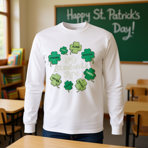 Camiseta de manga larga con afirmaciones positivas para profesores del Día de San Patricio - Product Image 3