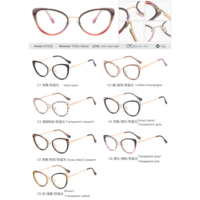 2023 MS 97696 nouvelles femmes à la mode métal TR lunettes Anti-lumière bleue Cat-Eye Optica lunettes cadre Logo personnalisable