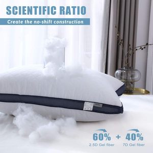 Relleno alternativo de plumón suave y esponjoso, almohada con fuelle para dormir de lado y de espalda, almohada de colección de hoteles de lujo - Product Image 5
