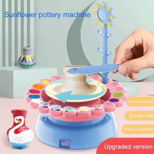 Máquina de Cerámica Eléctrica Giratoria Hecha a Mano con Arcilla de Girasol para Niños y Padres - Product Image 3
