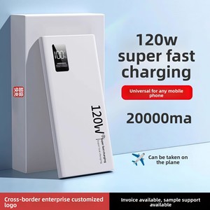 Banco de Energía Portátil con Certificación 3C, 20 000 mAh de Alta Capacidad, <span class=keywords><strong>Carga</strong></span> Bidireccional Superrápida de 120W, Batería de Litio en Carcasa de PVC - Product Image 3