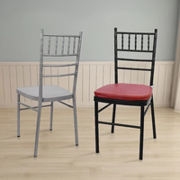 Chaise Chiavari en aluminium argenté élégante et empilable pour mariage, fête, événement, banquet – Vente en gros