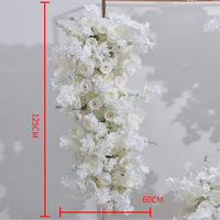 Vente directe d'usine Arrangements de fleurs blanches soie Rose fleur de cerisier orchidée pivoine hortensia fleur centres de table pour mariage