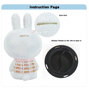 Thiết Kế Mới Ba Chiều Kim Cương Búp Bê Bóng Đá Hình Ảnh Pha Lê Rhinestone Con Heo Đất Ngân Hàng Tiền Tiết Kiệm Hộp Cho Người Mới Bắt Đầu Trẻ Em - Product Image 4