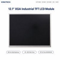Kingtech 12,1 Zoll 1024x768 600nits Weitbereichs-Temperaturbeständigkeit Industrieller LCD-Bildschirm mit LVDS-Schnittstelle, Eingebettetes HMI-Instrument, 4:3 TFT-Anzeigemodul