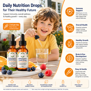 Bioby OEM Etichetta Privata Gocce Liquide Multivitaminiche con Vitamine A, C, D, E, B6, B12 e Zinco per il Supporto Immunitario e la Salute Generale di Bambini e Ragazzi - Product Image 4