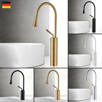 Robinet de lavabo à poser en acier inoxydable massif, installation sous plan, design moderne et minimaliste, finition émaillée, pour hôtels et appartements