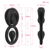 Tragbarer Flüssig-Vibrationsring für Männer, Frequenzumwandlung Klitoris-Stimulation Erwachsenenprodukt, Sexspielzeug für Männer