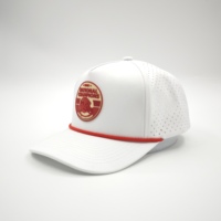 Casquette personnalisable avec logo, 5 panneaux, perforations découpées au laser, imperméable, réglable, en tissu Dobby, imprimé numérique, motifs léopard et losanges, style sportif