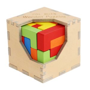 25 pièces de puzzle 3D en bois, jeu de logique de bureau, blocs en forme de L et de T, casse-tête éducatif, jouet DIY - Product Image 1