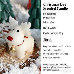 Wholesale 3D Christmas Tree Reindeer Scented <b>Candle</b> Custom Logo Winter Soy Wax Aroma <b>Candle</b> Xmas <b>Gift</b> Box Holiday Table Decor - Product Image 6