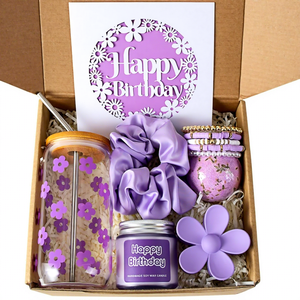 Coffret cadeau personnalisé à succès avec logo, idéal pour anniversaire, comprenant une cuillère anti-chute, des bougies, des épingles à cheveux et des bracelets – Coffret cadeau pour femme - Product Image 6