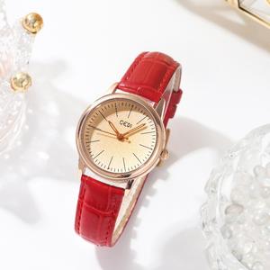 Nuevo reloj para mujer, sencillo y elegante, de cuero genuino, reloj de cuarzo de alta gama - Product Image 3