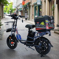 Vélo électrique à emporter livrer de la nourriture vélo électrique avec boîte de coffre avec support de téléphone vélo électrique léger de haute qualité à bas prix