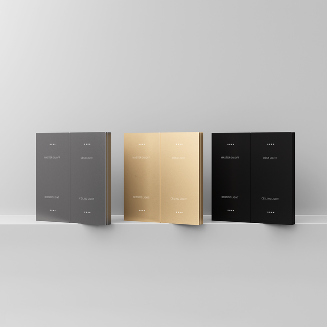 Touch Panel Light Switch Socket Retro Style Hotel Room Switch with Touch Feature