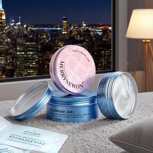 Envases Redondos de Aluminio con Acabado Mate de Alta Calidad para Crema Facial, Frascos Impresos Personalizados con Tapas de Rosca Seguras para Productos para el Cuidado de la Piel - Product Image 1