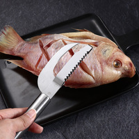 Vente en gros de couteau à ventre de poisson en acier inoxydable Échelle d'abattage de poisson Grattoir Rabot Fourchettes Fabricant de gadgets d'abattage de poisson