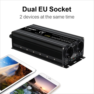 <span class=keywords><strong>LVYUAN</strong></span> Convertisseur portable 600w 1200w Dc 12v 24v à 110v 220v Ac à onde sinusoïdale modifiée Chargeur de batterie de voiture Onduleur de puissance - Product Image 4