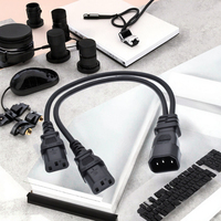 Câble d'extension d'alimentation pour ordinateur 0,75 mm IEC 60320 C14 mâle vers double C13 femelle