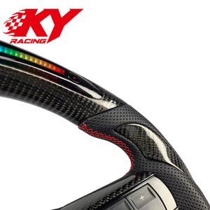 Volant sport personnalisé en fibre de carbone avec écran LED pour Chrysler 300C 300SRT SRT8 Dodge Charger Challenger Magnum - Product Image 2