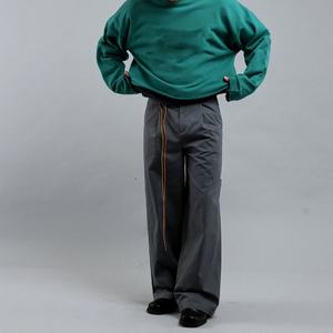 กางเกงขายาวทรงหลวมสไตล์วินเทจ ผ้าฝ้ายน้ำหนักเบา ทนทาน ใส่ได้ทั้งชายและหญิง ทรงขากว้าง มีจีบ จับจีบแบบลำลอง - Product Image 3