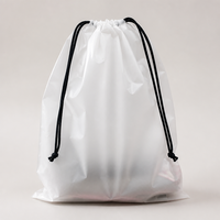 Sac à cordon en EVA givré avec logo personnalisé, pochette souple en plastique pour chaussures, vêtements, sous-vêtements, rangement de voyage et emballage
